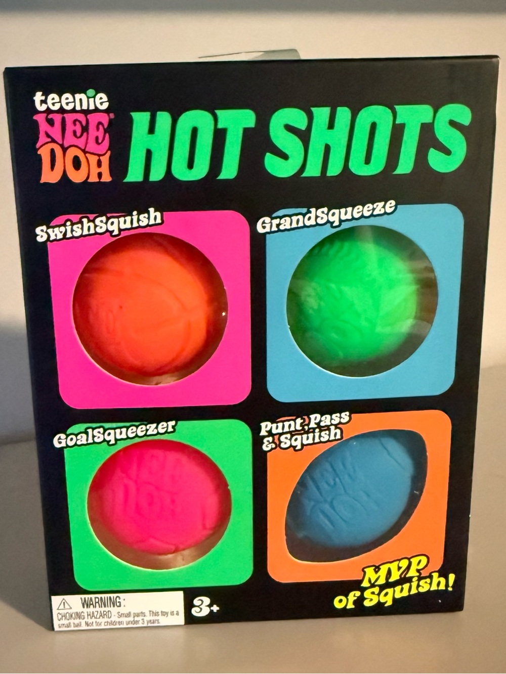 🔥 NEW NeeDoh Hot Shots 4 -Pack MVP Of Squish!